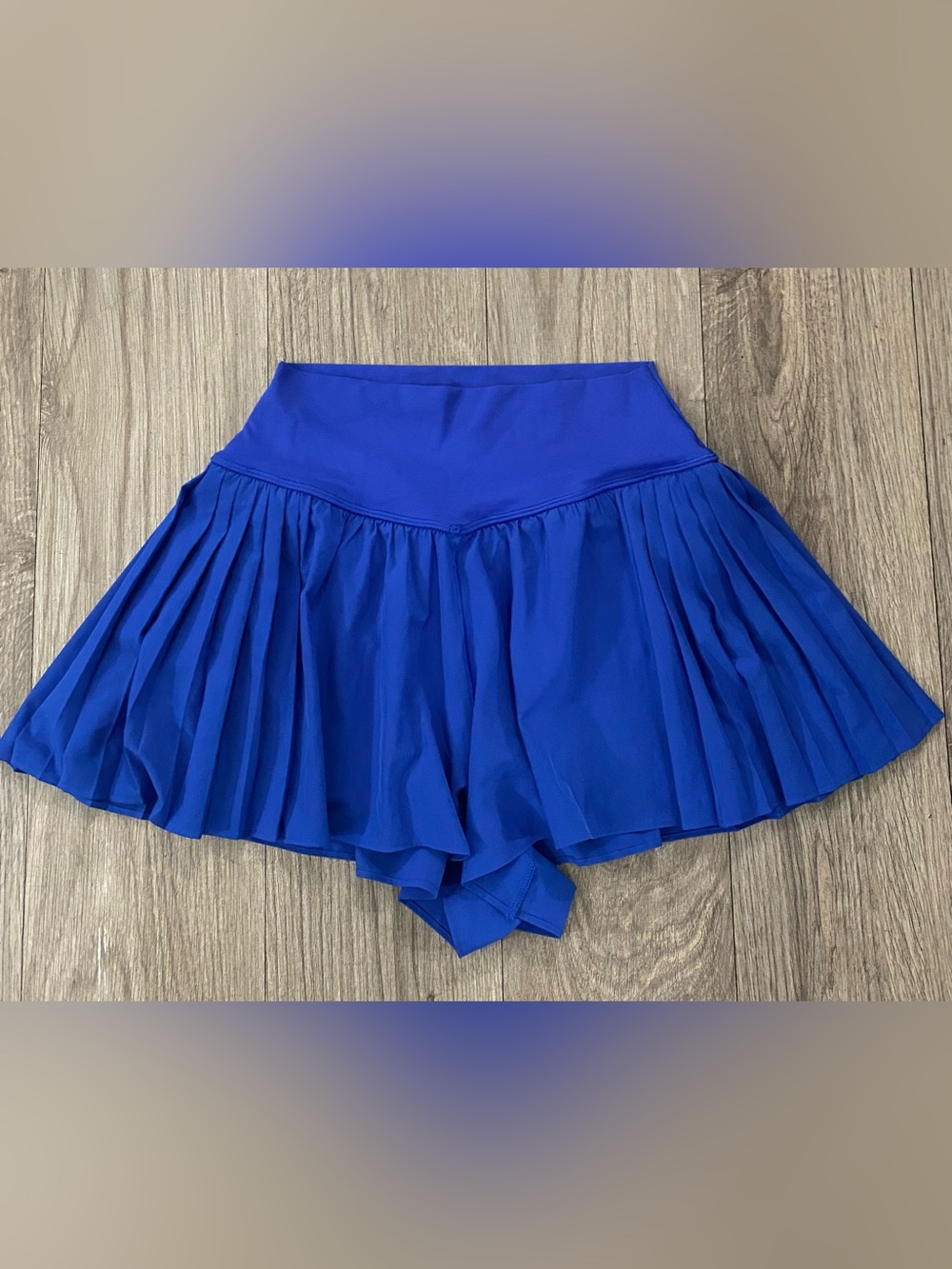 aerie Royal Blue High-Waist Pleated Shorts